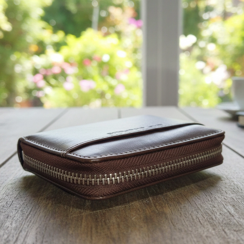 প্রিমিয়াম জেনুইন লেদার জিপার ওয়ালেট - পুরুষদের জন্য স্টাইলিশ এবং সুরক্ষিত চামড়ার মানিব্যাগ